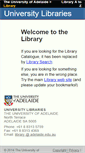 Mobile Screenshot of library.adelaide.edu.au