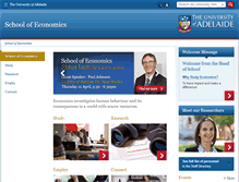 Tablet Screenshot of economics.adelaide.edu.au