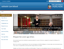 Tablet Screenshot of law.adelaide.edu.au