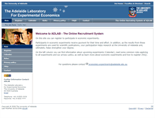 Tablet Screenshot of experiment.economics.adelaide.edu.au