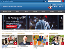 Tablet Screenshot of business.adelaide.edu.au