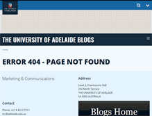 Tablet Screenshot of blogs.adelaide.edu.au