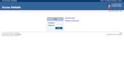 Desktop Screenshot of access.adelaide.edu.au
