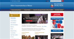 Desktop Screenshot of music.adelaide.edu.au