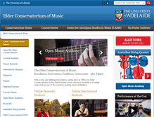 Tablet Screenshot of music.adelaide.edu.au